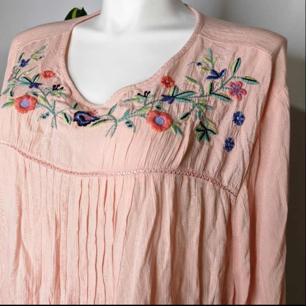 St.Jonh's Bay light pink floral blouse 5x